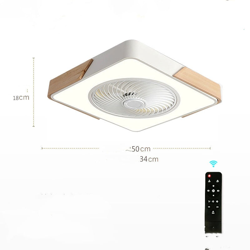 Ventilador de techo moderno con luz y lámpara de decoración para el hogar con control.