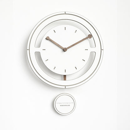 Horloge murale de luxe suspendue avec lumière d'ambiance artistique Simple, décoration de maison