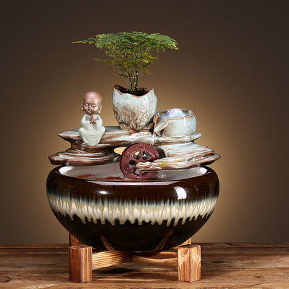 Ceramic Fountains Attract Wealth Decoration Household Humidifier