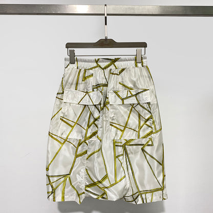 Thin Material Comfortable Abstract Printed Shorts