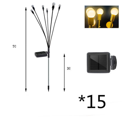 Simulation luciole lumière solaire décoration de jardin extérieur pelouse paysage lampe décor de noël lumières LED solaires lumières de jardin en plein air