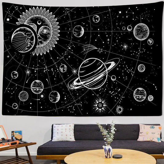 Vintage Moon Living Room Bedroom Tapestry Hanging Decoration