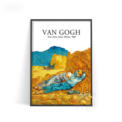 Van Gogh Exhibition Printing Poster Retro Art Wall Decoration