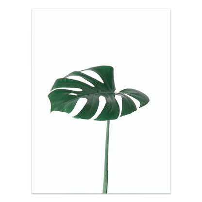 Affiche de plantes tropicales de style nordique, feuilles vertes Impression sur toile