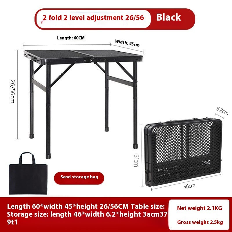 Outdoor Folding Table Portable Round Picnic Table Camping