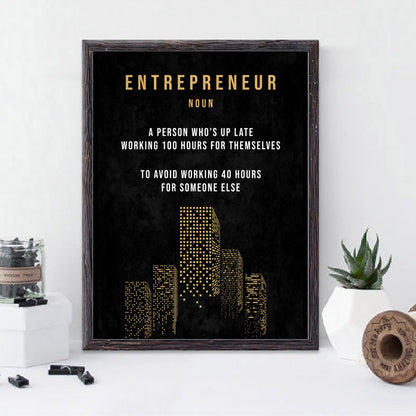 Success Text Canvas Painting Business Inspirational Quotes Wall Art Poster