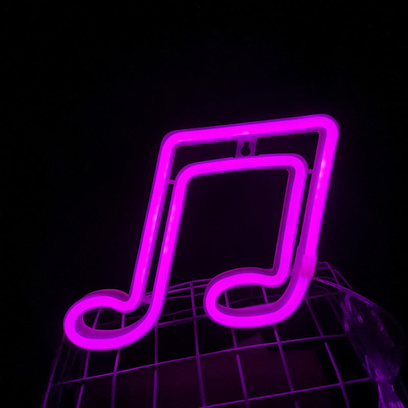 LED Musical Note Decorative Neon Lights