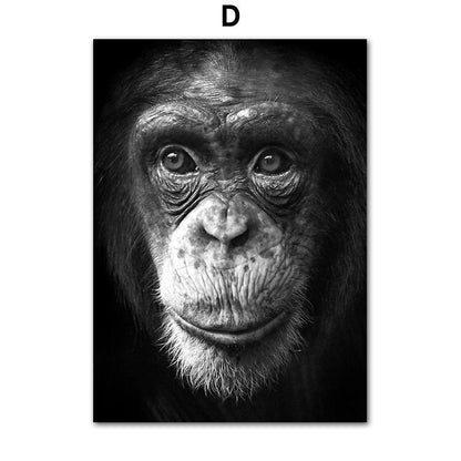 Animal Canvas Poster Art Painting Wall Room Decor Frameless