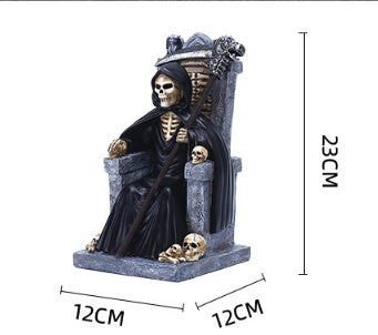 Resin Crafts Halloween Decoration Ornaments Western Traditional Throne