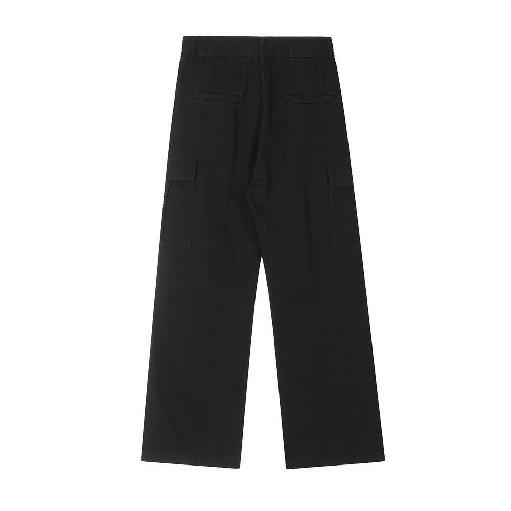 Pantalon décontracté droit imprimé lettre pour homme