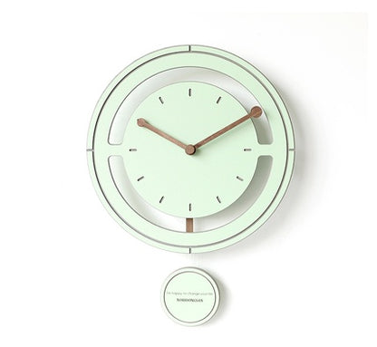 Horloge murale de luxe suspendue avec lumière d'ambiance artistique Simple, décoration de maison