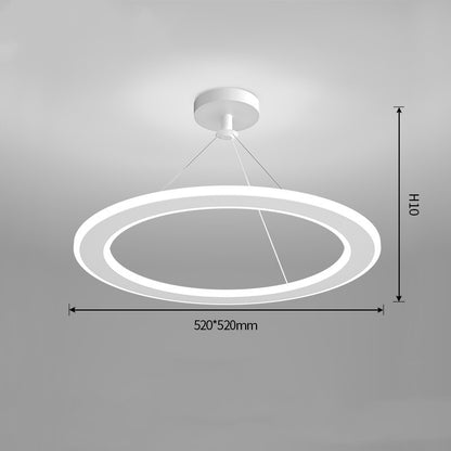 Lámpara de estudio de dormitorio circular moderna simple