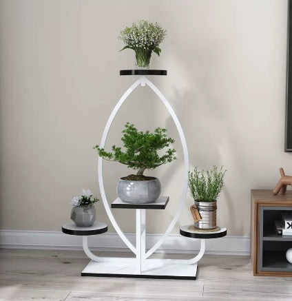 Iron Art Indoor Decorative Shelf Living Room Floor Balcony With Wheel Ornaments