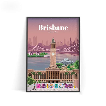 World City Travel Poster Wall Decoration