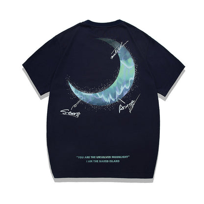 Moon Series Short Sleeve T-shirt Men