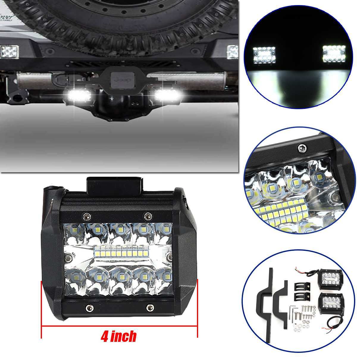 LED Light Strip With Trailer Adapter Mounting Bracket