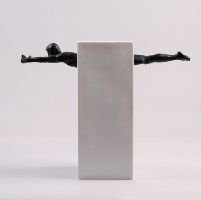 Simple Modern Abstract Athlete Sculpture Ornament