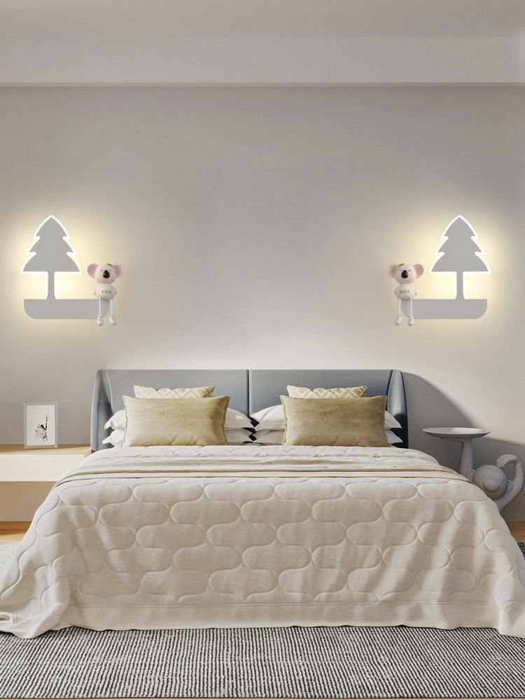 Children's Bedroom Bedside Wall Lamp Boy And Girl Room Eye Protection Cartoon Background Lamp