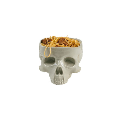 Cuenco de fideos italianos con forma de calavera, vajilla de Halloween, decoración de mesa