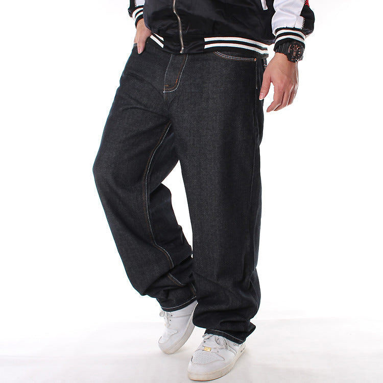 Pantalon grande taille pour hommes Pantalon de skateboard ample imprimé hip-hop