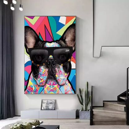 Peinture sur toile avec Graffiti de rue, animaux, chats, chiens, lapins, affiches décoratives pour salon et chambre à coucher