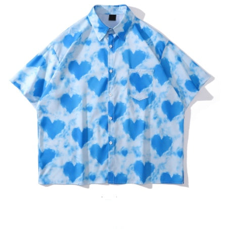 Street Trend Printed Unisex Full Version Floral Shirt