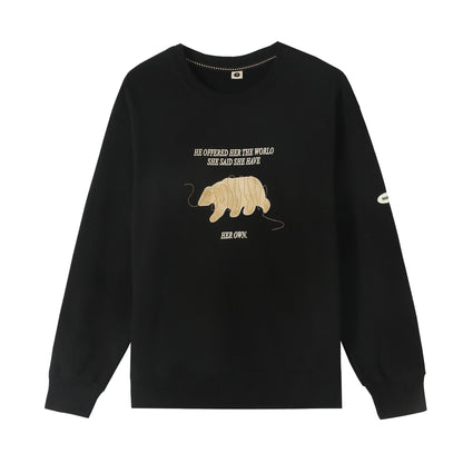 Sweat à capuche pour hommes en coton imprimé ligne ours