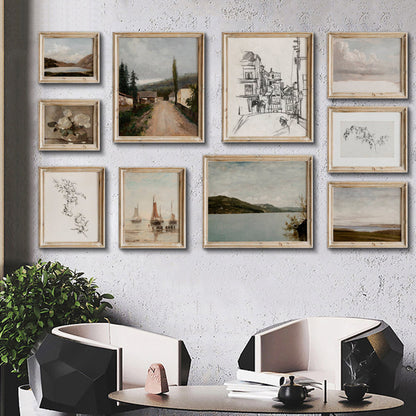 Home Retro European Gallery Wall Mural Poster