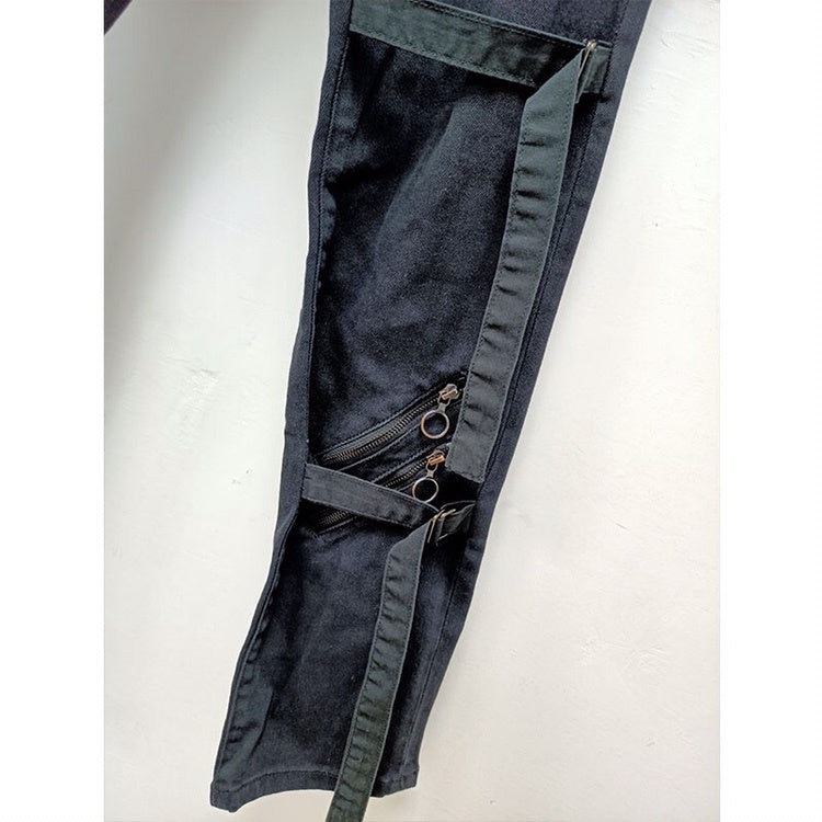 Pantalones High Street Slim Heavy con múltiples cremalleras para hombre