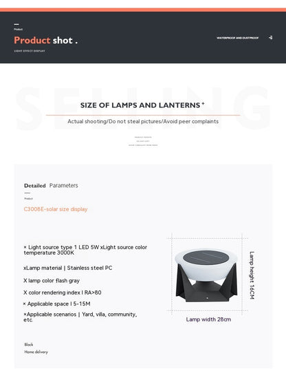 Solar Pillar Lamp