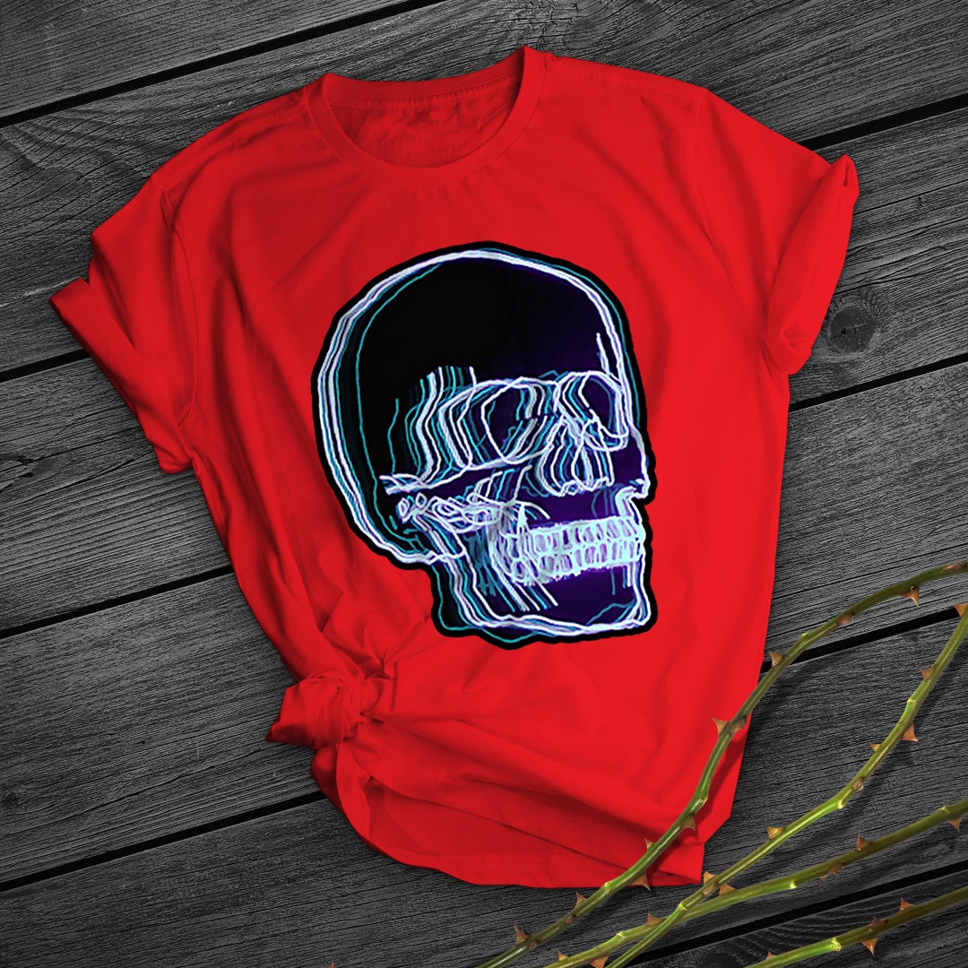 Neon Ecstasy Skull White Short Sleeve