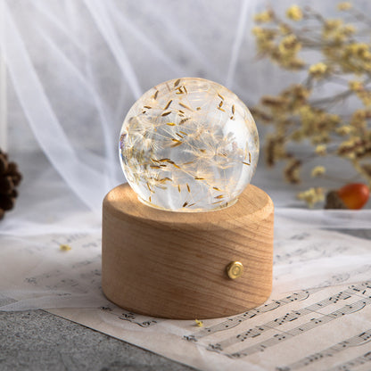 Preserved Flower Decoration Music Box Music Box Crystal Ball