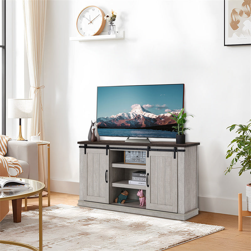 Mueble de TV de madera para sala de estar casera vintage