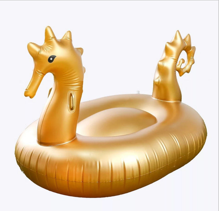 New Inflatable Rainbow Pegasus Mount Floating Row