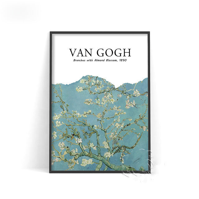 Van Gogh Exhibition Printing Poster Retro Art Wall Decoration