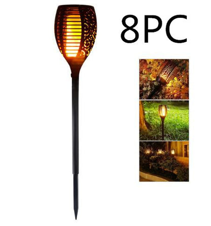 Flamme solaire vacillante lumière LED de jardin Ip65 extérieur solaire Tiki torche lumière projecteurs paysage décoration lampe à LED