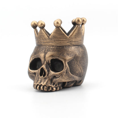 Resin Crown Skull Candle Holder Halloween Atmosphere Decoration