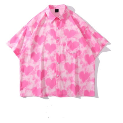 Street Trend Printed Unisex Full Version Floral Shirt