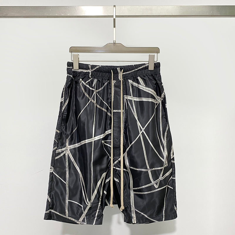 Thin Material Comfortable Abstract Printed Shorts