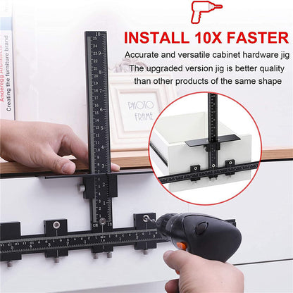 Cabinet Hardware Jig Aluminum Alloy Adjustable Template For