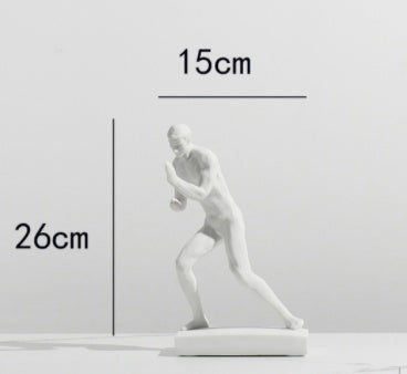 Simple Modern Abstract Athlete Sculpture Ornament