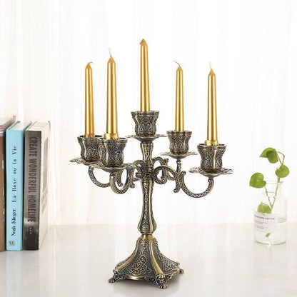 Retro Alloy Candle Holder Decoration Luxury