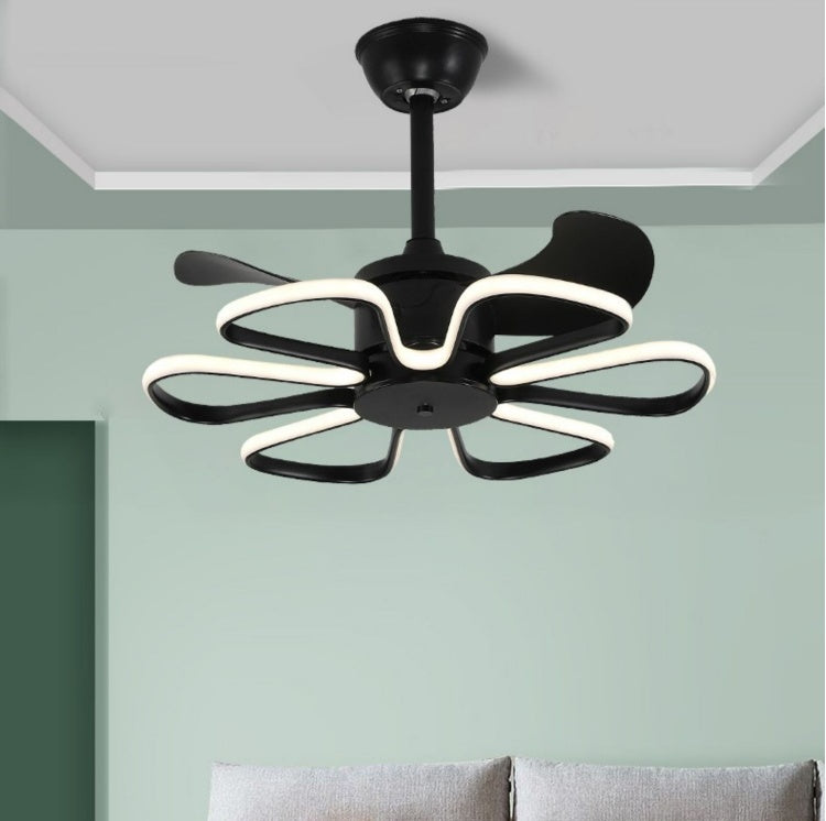 Lampe de ventilateur de plafond à fréquence variable dans la chambre