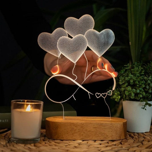 Idées de lumière artistique LED personnalisées pour cadeau de Saint-Valentin