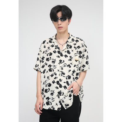 Men's Printed Shirt With Tulip Pockets