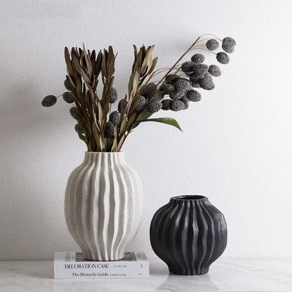 Vase à pétales créatif en céramique minimaliste nordique, décoration