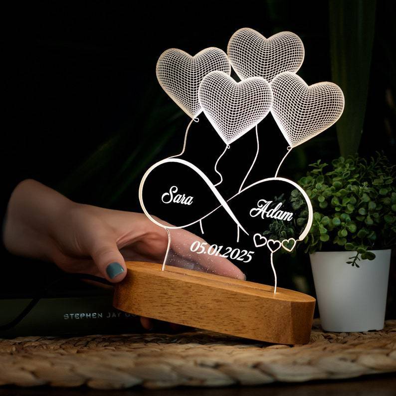 Ideas personalizadas de luces artísticas LED para regalos de San Valentín