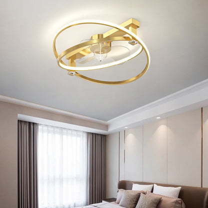 Modern LED Ceiling Fan With Light Remote Control Living Dining Room