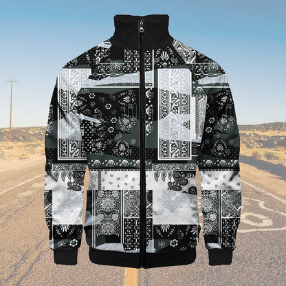 Paisley Printed Men's Raglan Sleeve Jacket