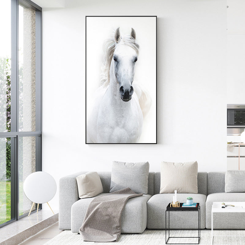 Affiches et impressions d'animaux sur toile de cheval blanc